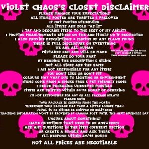 🖤READ🖤CLOSET RULES & DISCLAIMERS🖤READ🖤